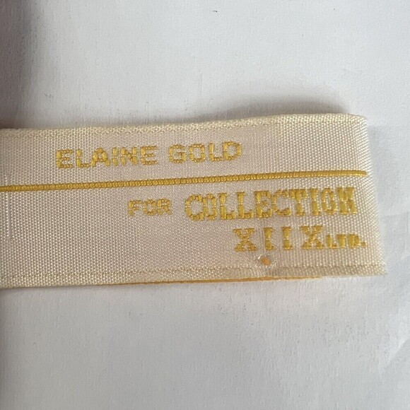 Vintage ELAINE GOLD Scarf Red Floral Poly Chiffon Rectangle Scarf 11"x 52" - Picture 9 of 10